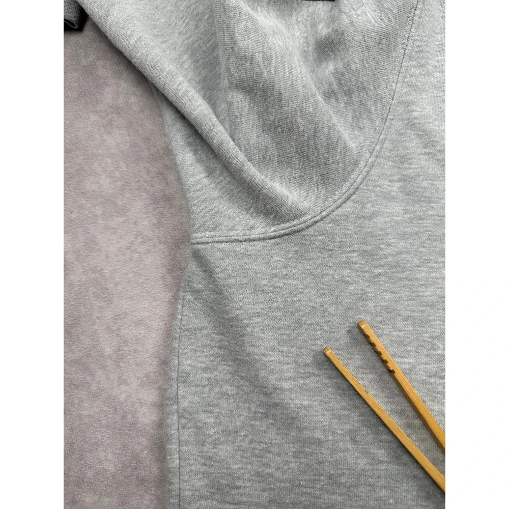 The North Face Mens XL Gray Full Zip Graphic Sleeve Logo Hoodie Sweatshirt Layer